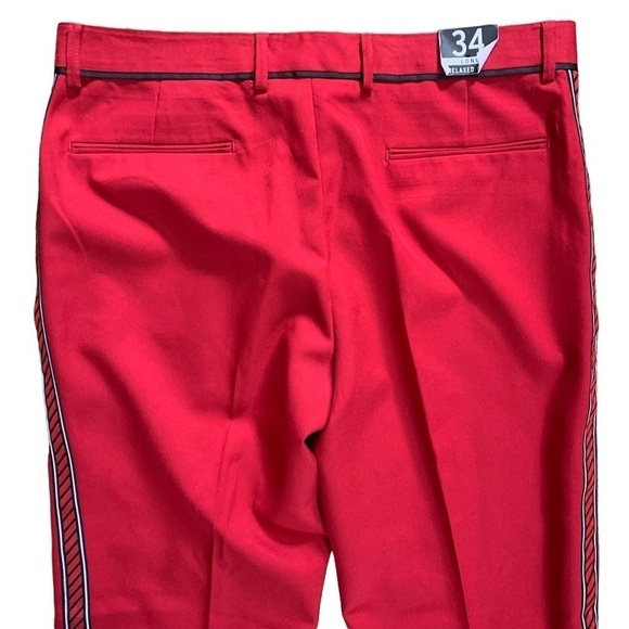 Topman Tyga Red Vertical StripedTrousers Size W34  New With Tags - Picture 5 of 9